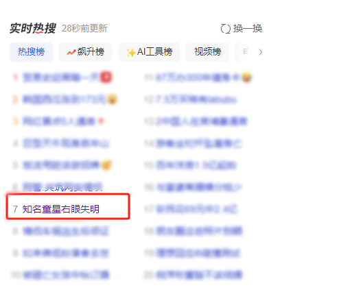 突然自曝！知名童星右眼失明，这些眼病千万别忽视