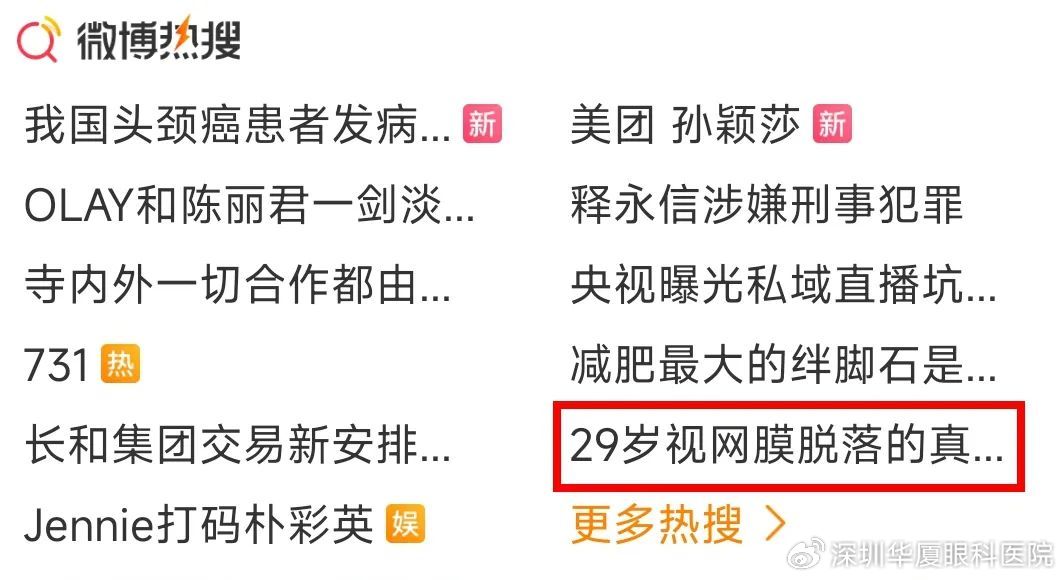 冲上热搜！29岁博主分享视网膜脱落经历，教你远离视网膜脱落危机！