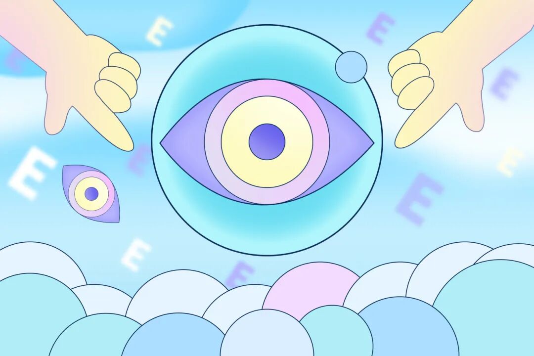 卡通炫彩眼球