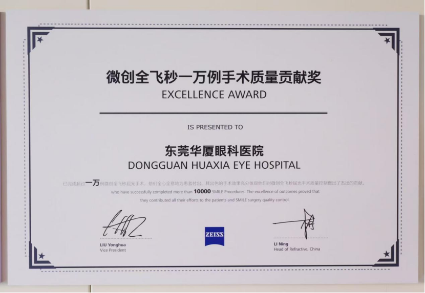 梁院长个人近视矫正手术量突破20000例，高质量全飞秒突破10000例